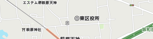 堺市東区周辺の地図