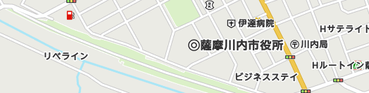 薩摩川内市周辺の地図