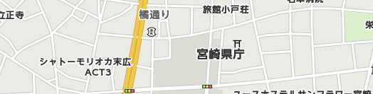 宮崎県周辺の地図