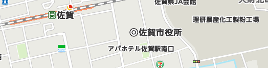 佐賀市周辺の地図