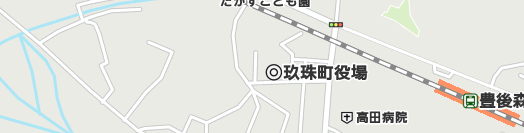 玖珠郡玖珠町周辺の地図