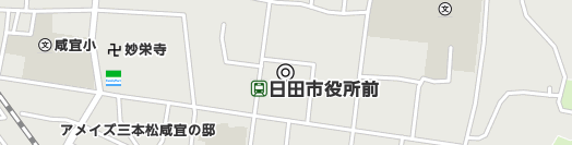 日田市周辺の地図