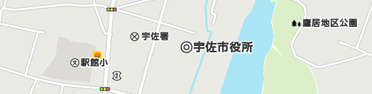 宇佐市周辺の地図