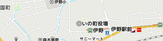 吾川郡いの町周辺の地図