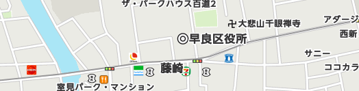 福岡市早良区周辺の地図
