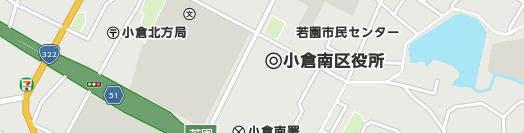 北九州市小倉南区周辺の地図