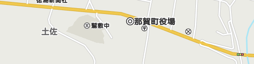 那賀郡那賀町周辺の地図