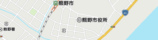 熊野市周辺の地図
