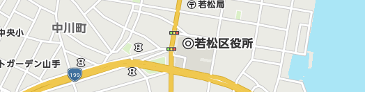 北九州市若松区周辺の地図