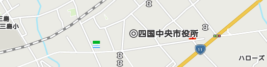 四国中央市周辺の地図