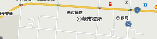 萩市周辺の地図