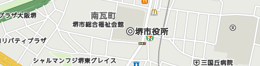 堺市堺区周辺の地図