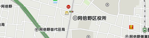 大阪市阿倍野区周辺の地図