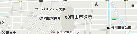 岡山市北区周辺の地図