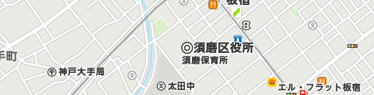 神戸市須磨区周辺の地図