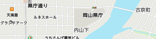 岡山県周辺の地図