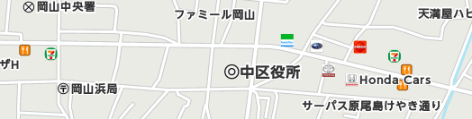 岡山市中区周辺の地図