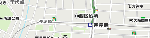 大阪市西区周辺の地図