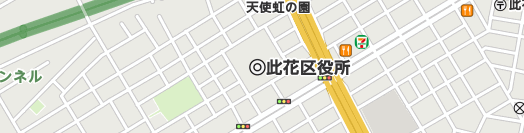 大阪市此花区周辺の地図