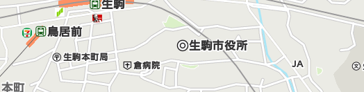 生駒市周辺の地図