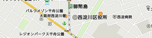 大阪市西淀川区周辺の地図