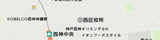 神戸市西区周辺の地図