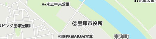 宝塚市周辺の地図