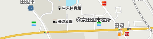 京田辺市周辺の地図