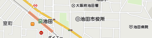 池田市周辺の地図