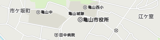 亀山市周辺の地図