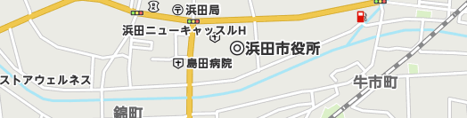 浜田市周辺の地図