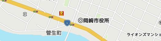 岡崎市周辺の地図