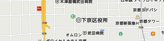 京都市下京区周辺の地図
