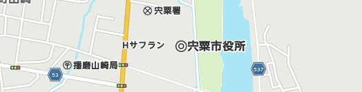宍粟市周辺の地図