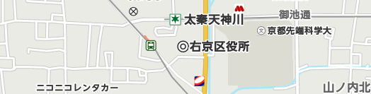 京都市右京区周辺の地図