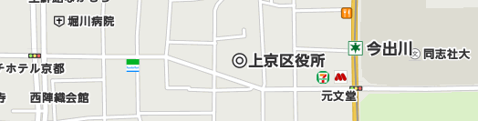 京都市上京区周辺の地図
