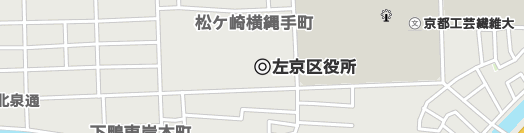 京都市左京区周辺の地図