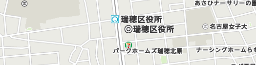 名古屋市瑞穂区周辺の地図