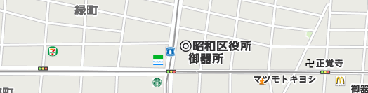 名古屋市昭和区周辺の地図