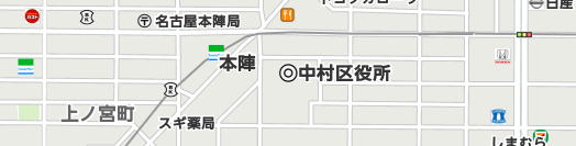 名古屋市中村区周辺の地図