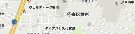 名古屋市東区周辺の地図
