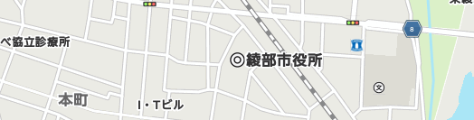 綾部市周辺の地図