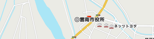 雲南市周辺の地図