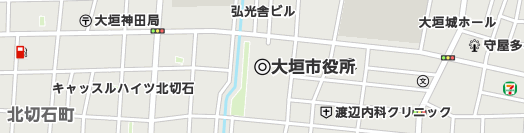 大垣市周辺の地図