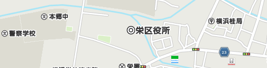 横浜市栄区周辺の地図