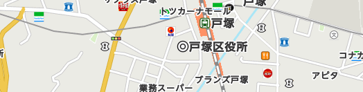 横浜市戸塚区周辺の地図