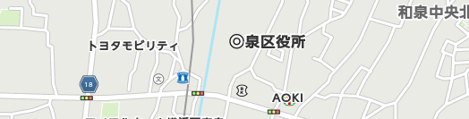 横浜市泉区周辺の地図