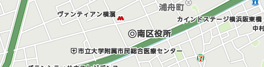 横浜市南区周辺の地図
