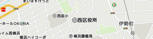 横浜市西区周辺の地図