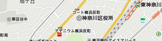 横浜市神奈川区周辺の地図